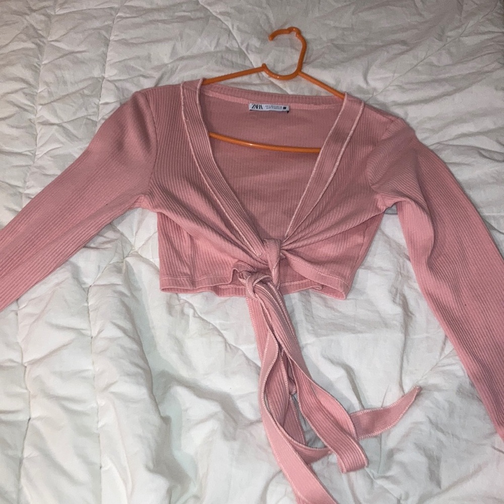 Zara long sleeve cropped top